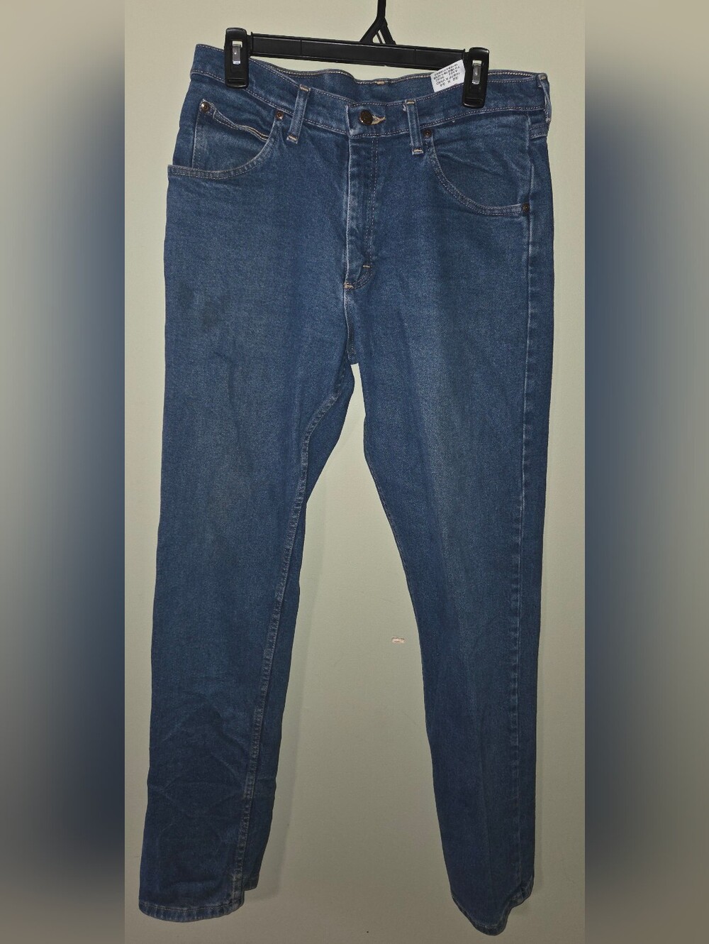 Wrangler Men's Straight Leg Jeans 32x34 Blue Denim Pants Workwear
